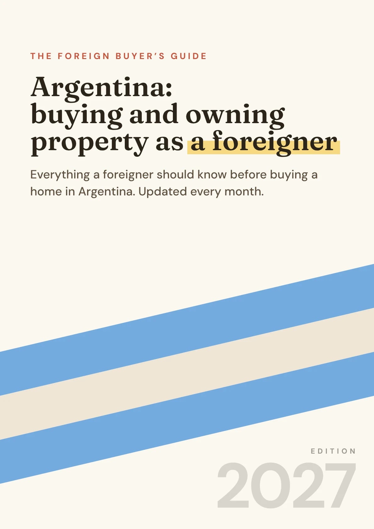 Cover of the Argentina foreign buyer’s guide
