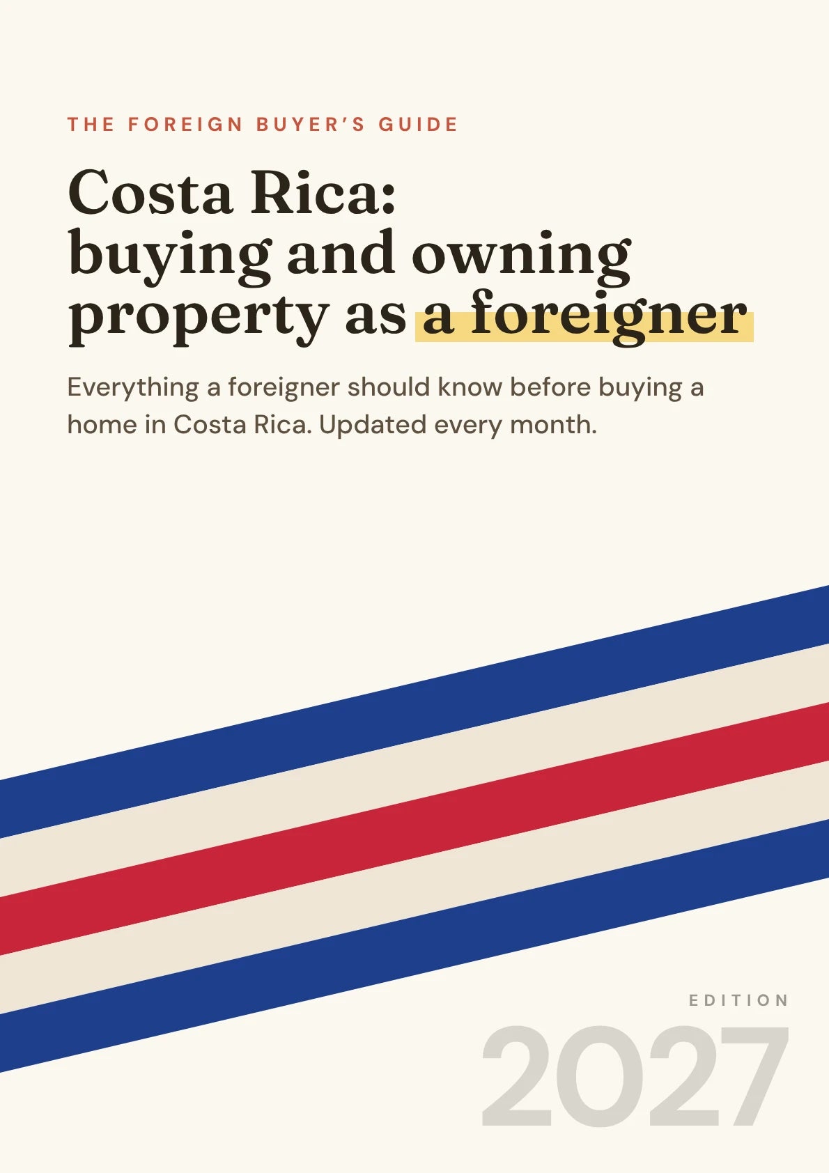 Cover of the Costa Rica foreign buyer’s guide