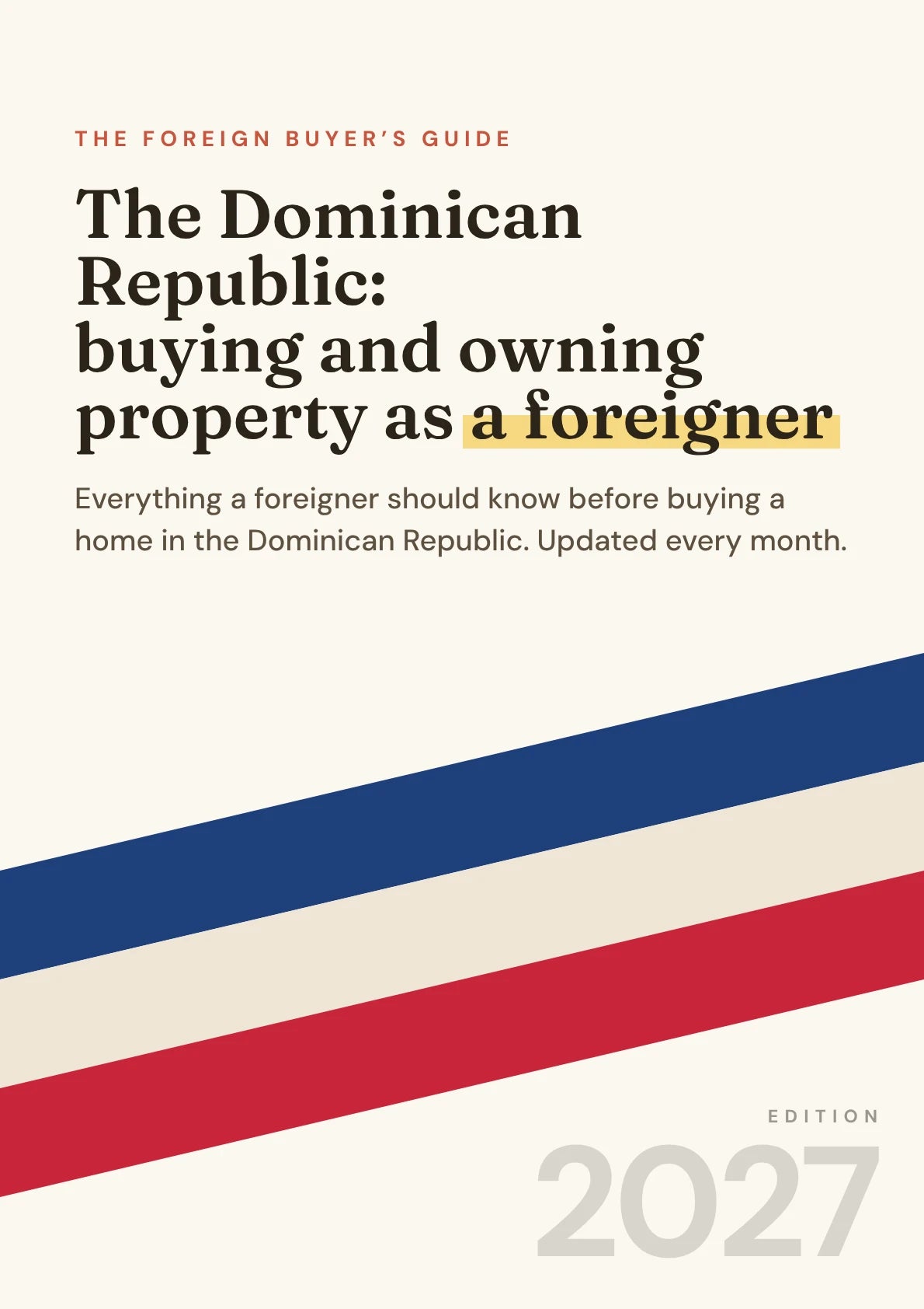 Cover of the Dominican Republic foreign buyer’s guide