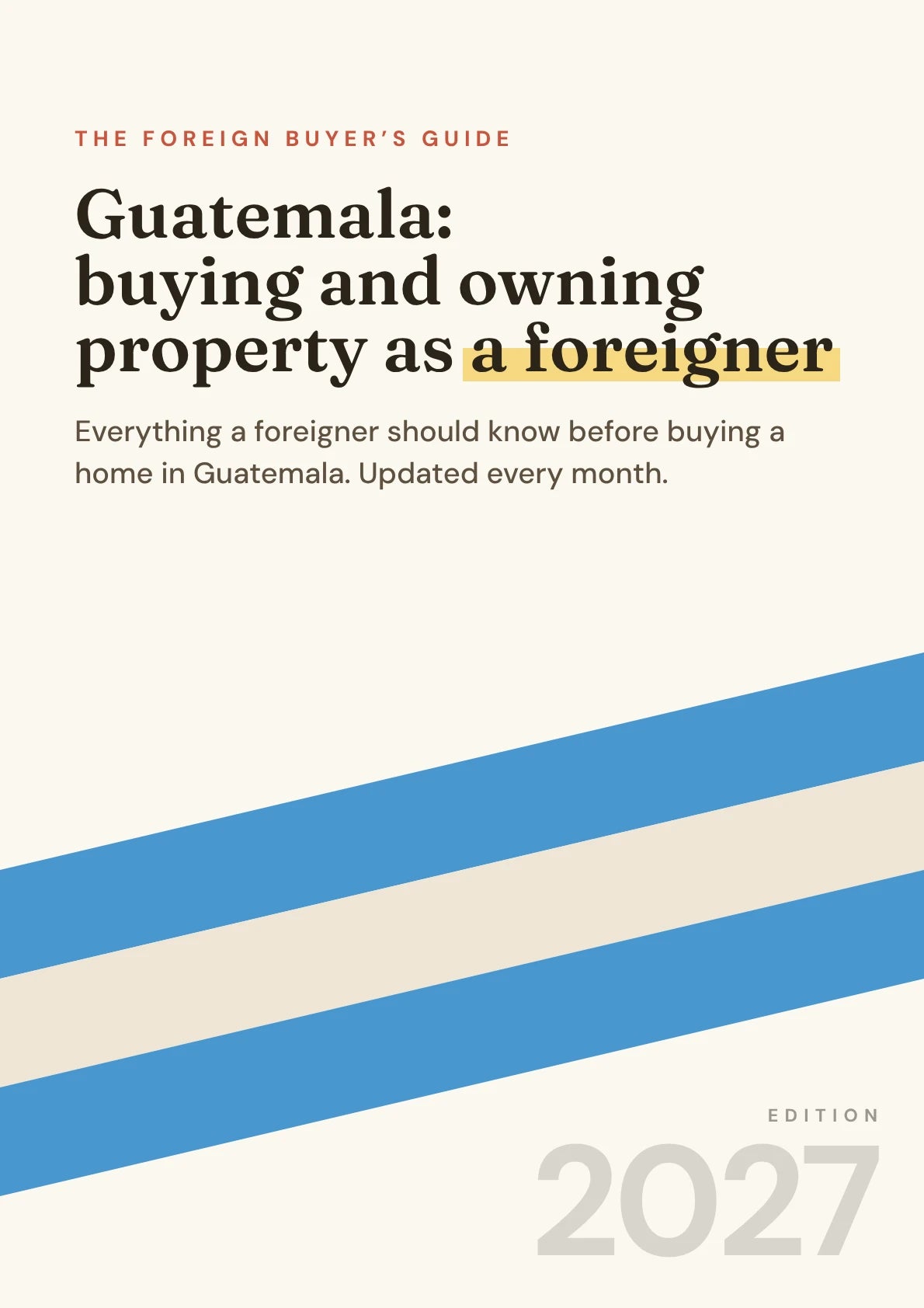 Cover of the Guatemala foreign buyer’s guide