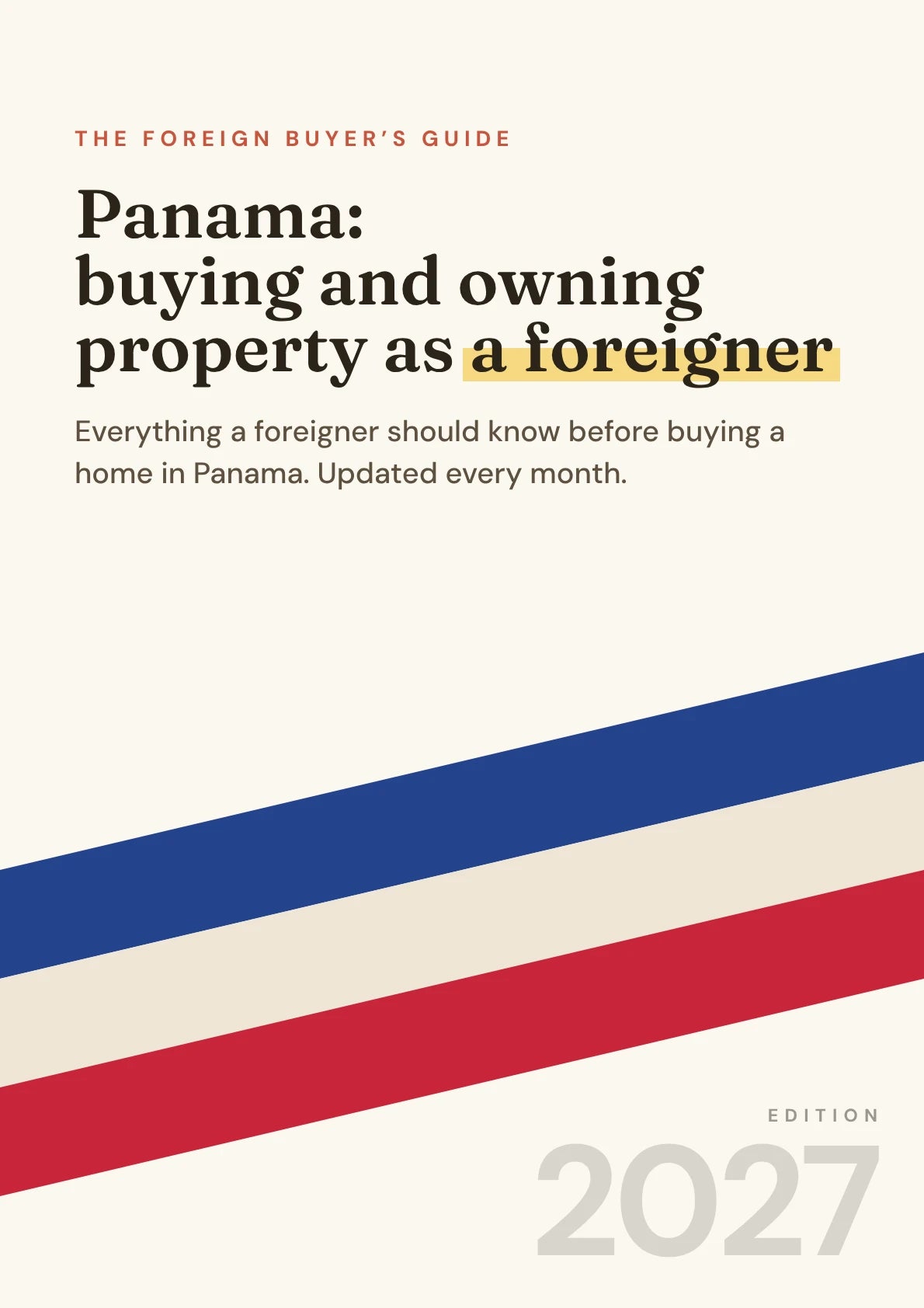 Cover of the Panama foreign buyer’s guide