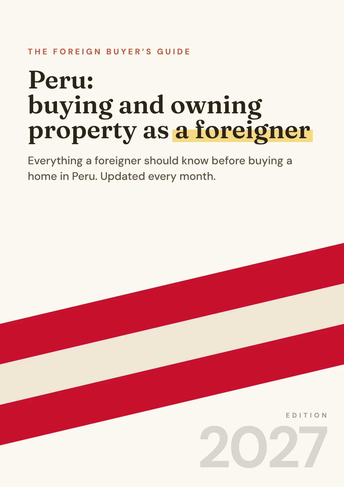 Cover of the Peru foreign buyer’s guide